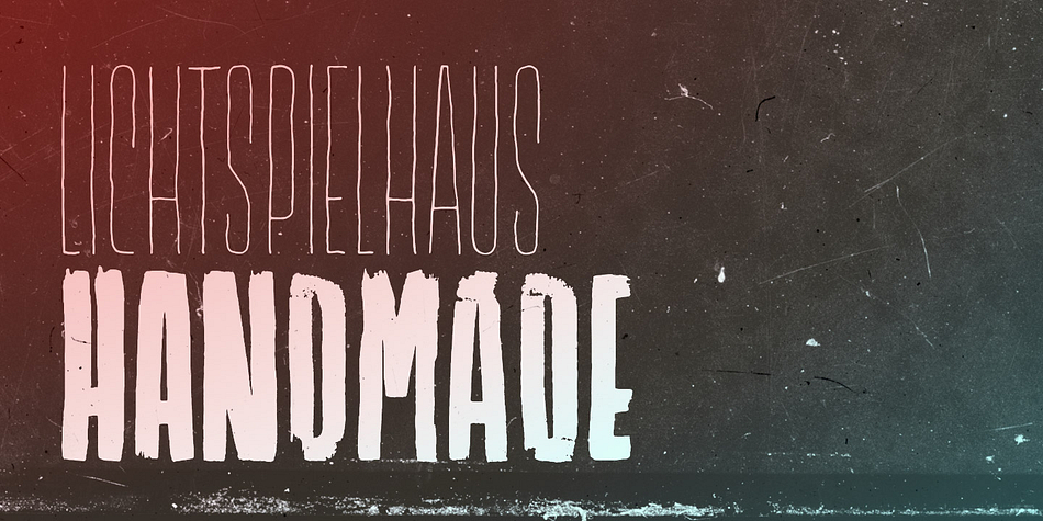 Lichtspielhaus Handmade is an ultra condensed handwritten typeface based on LichtspielhausLichtspielhaus.