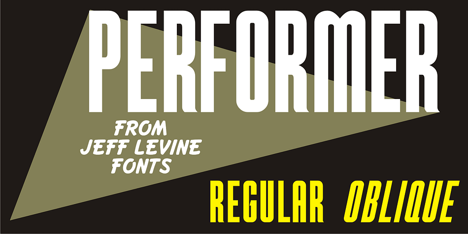 Performer JNL, is a typeface re-drawn from condensed hand lettering found on a piece of vintage sheet music.