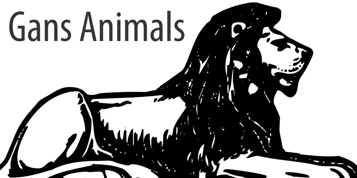 Highlighting the Gans Animals font family.
