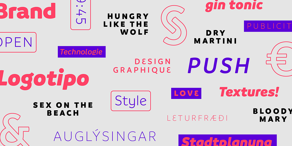 This font is well-suited for logotypes, isotypes, short text, etc.