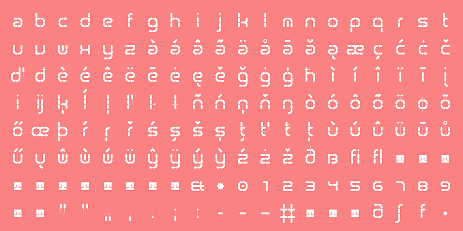 TCF Plastico font family example.