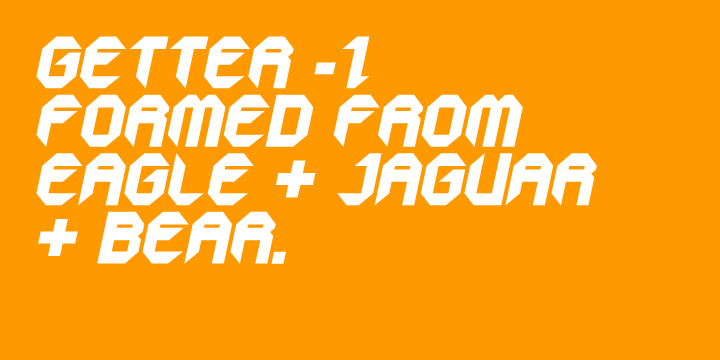 GetaRobo font family sample image.