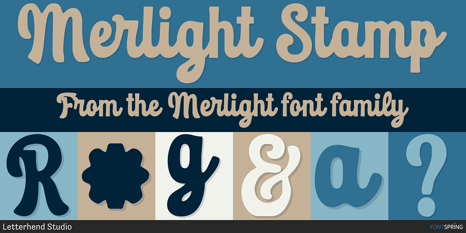 Merlight Stamp Font