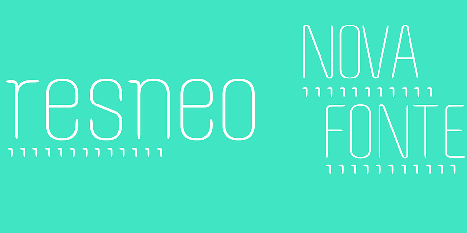 Displaying the beauty and characteristics of the Resneo font family.