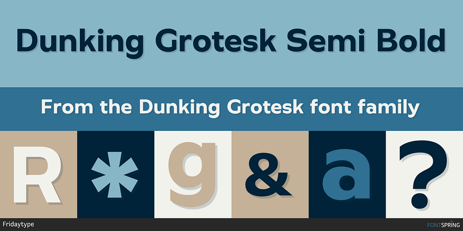 Dunking Grotesk Semi Bold Font