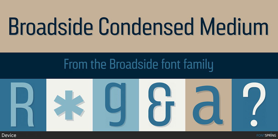 Broadside Condensed Medium Font
