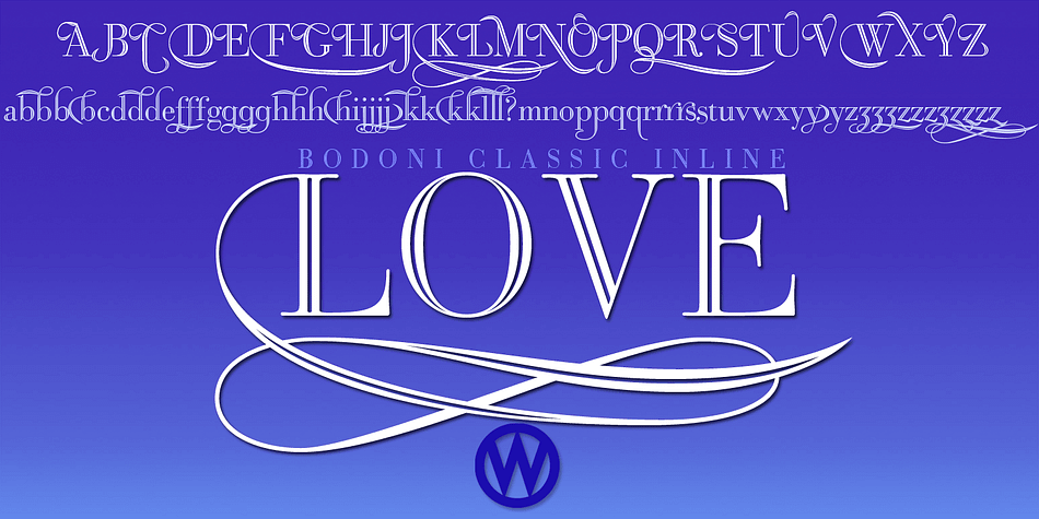 »Bodoni Classic Inline« is a very elaborate extension of my Bodoni Classic family.