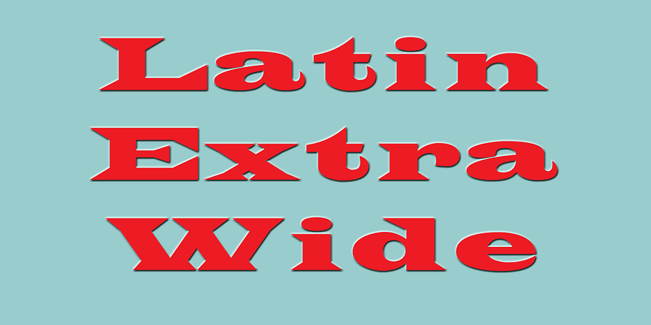 Latin Bold font family sample image.