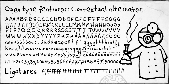 Zodiak signs (letter a-l, upper case A-L write the corresponding name of the sign), planet signs (m-z, upper case M-Z write the corresponding name of the planet) triangles, squares and stars (from pentagrams (5 pointed) to Dodecagrams (12 pointed).