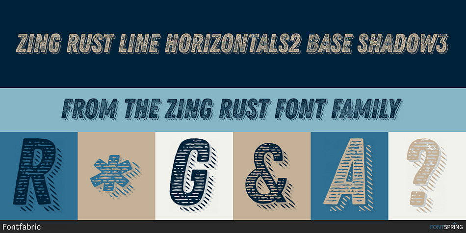 Zing Rust Line Horizontals2 Base Shadow3 Font