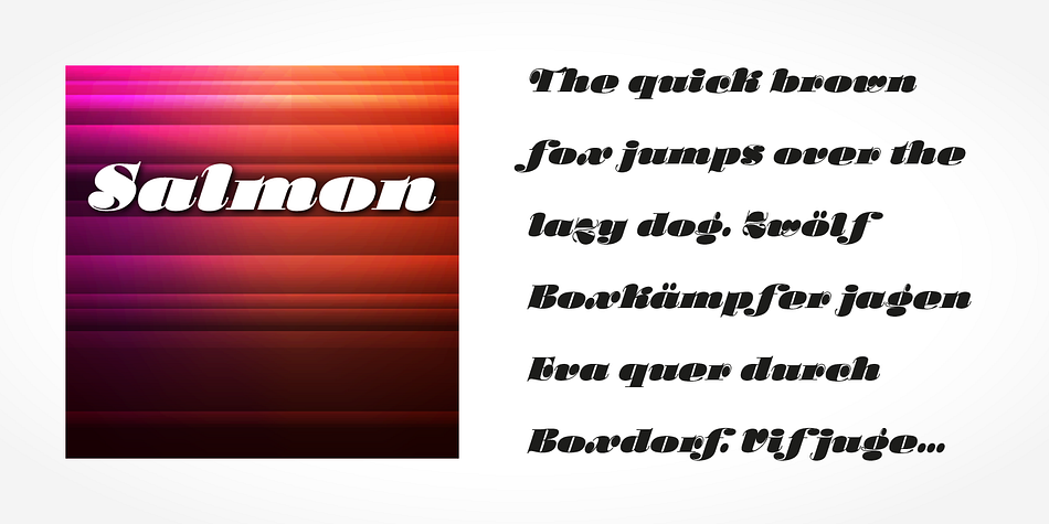 Emphasizing the popular Salmon Pro font family.