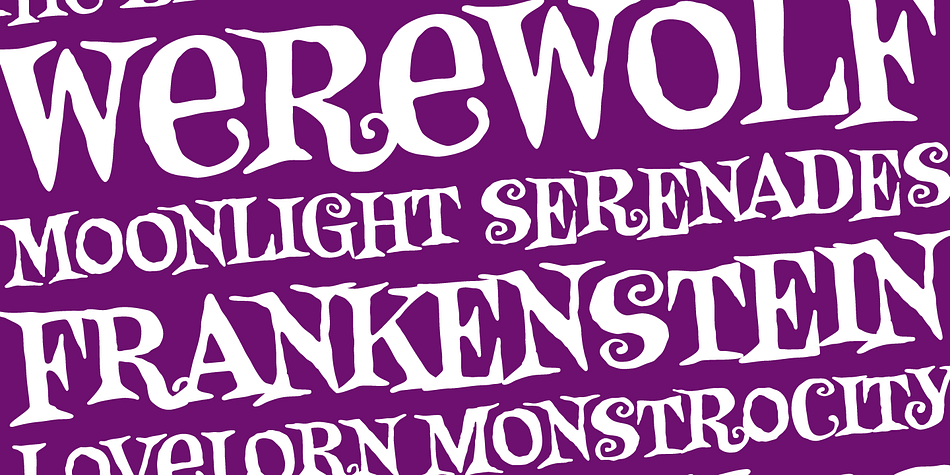 Highlighting the Monster Fiesta PB font family.
