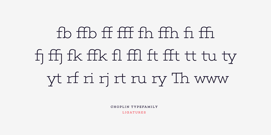 Emphasizing the favorited Choplin font family.