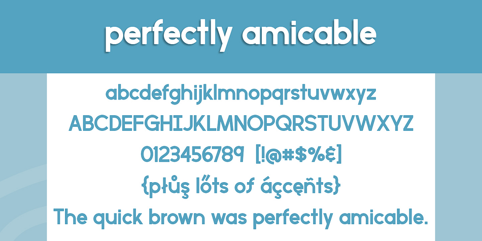 Highlighting the Perfectly Amicable font family.