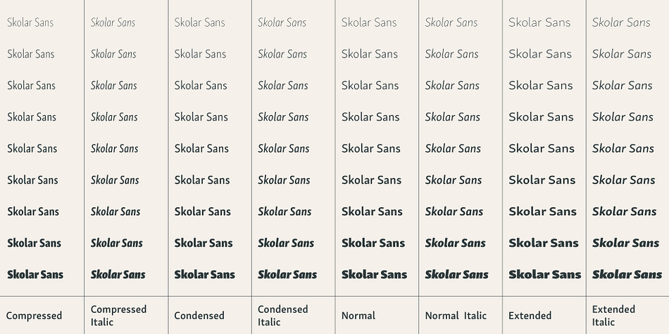 Displaying the beauty and characteristics of the Skolar Sans font family.