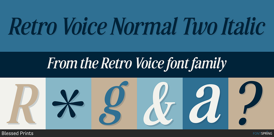 Retro Voice Normal Two Italic Font