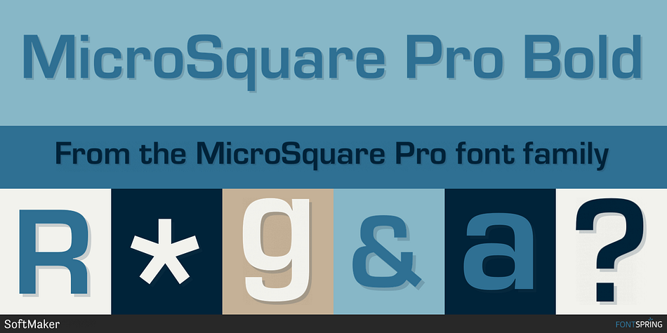 MicroSquare Pro Bold Font
