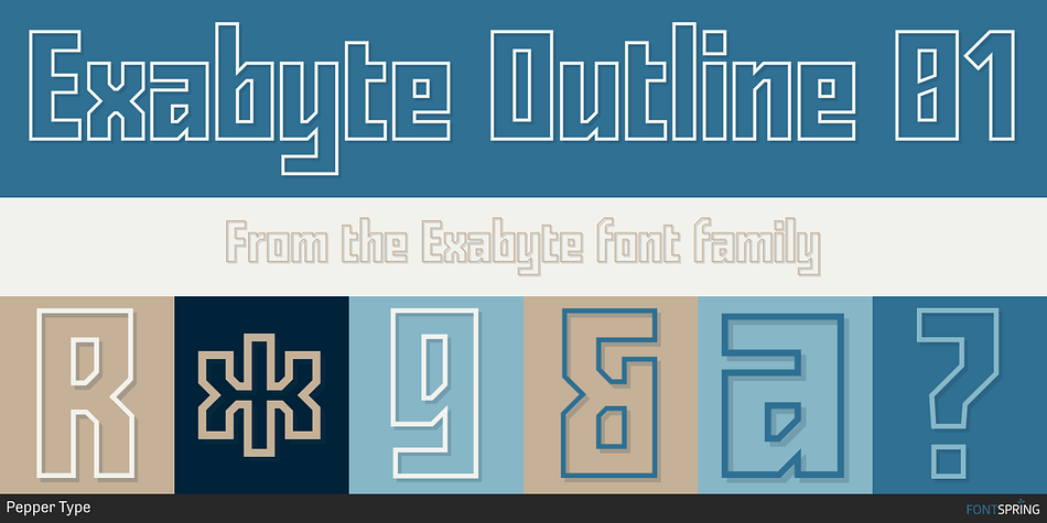 Exabyte Outline 01 Font