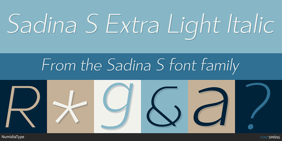 Sadina S Extra Light Italic Font
