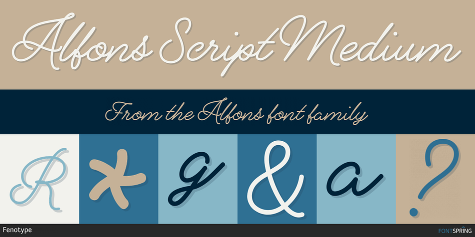 Alfons Script Medium Font