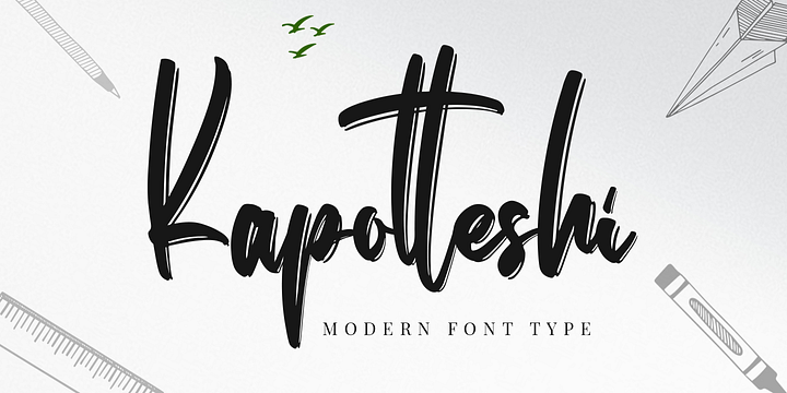 Kapotteshi font family by Mega Type