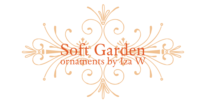 SoftGarden is a collection of ornaments, available in font format.
