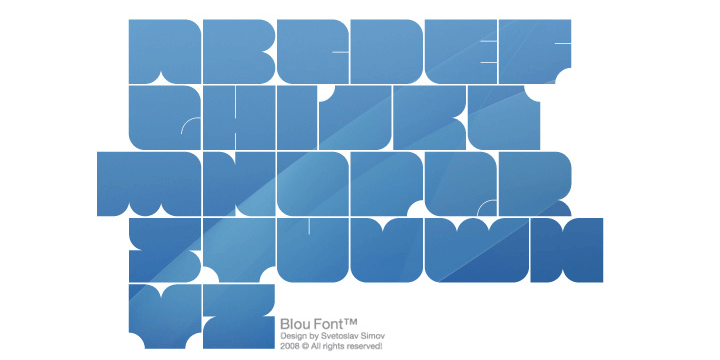Displaying the beauty and characteristics of the Blou font family.