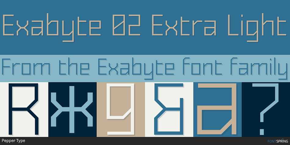 Exabyte 02 Extra Light Font