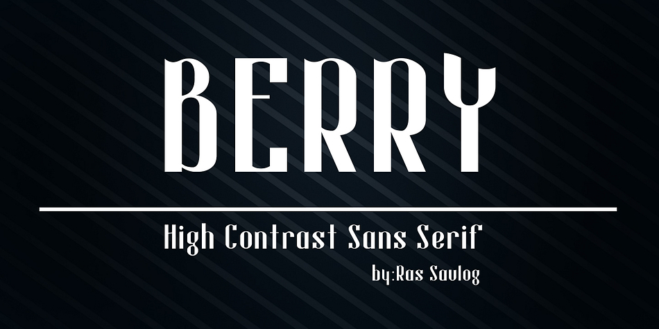 Berry font family example.