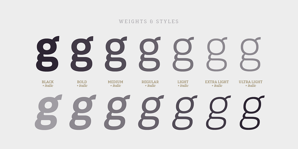 Displaying the beauty and characteristics of the Gaspo Slab font family.