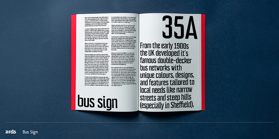 Bus Sign Font