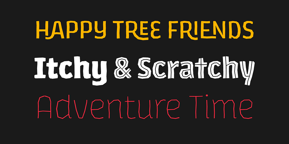 Los Lana Niu font family example.