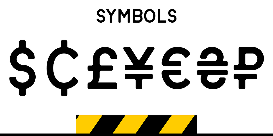 Motor 4F font family sample image.