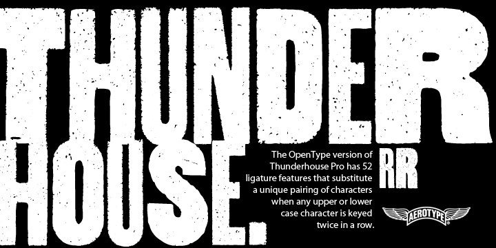 Displaying the beauty and characteristics of the Thunderhouse Pro font family.