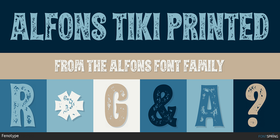 Alfons Tiki Printed Font