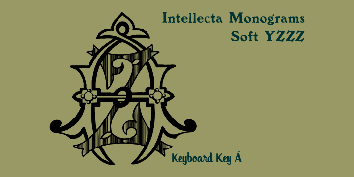 Intellecta Monograms Soft font family sample image.