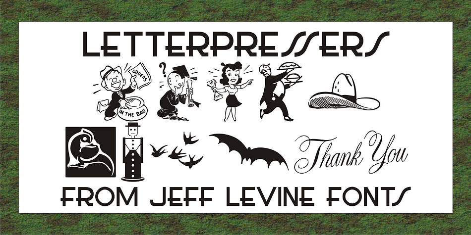 Another wonderful collection of vintage cartoons, sales helpers, decorations and embellishments comes to you in Letterpressers JNL.