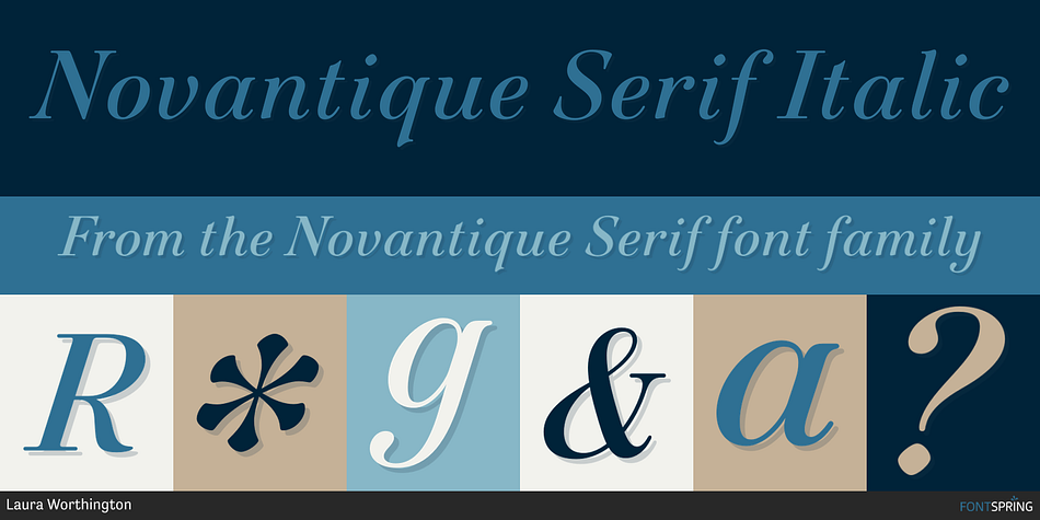 Novantique Serif Italic Font