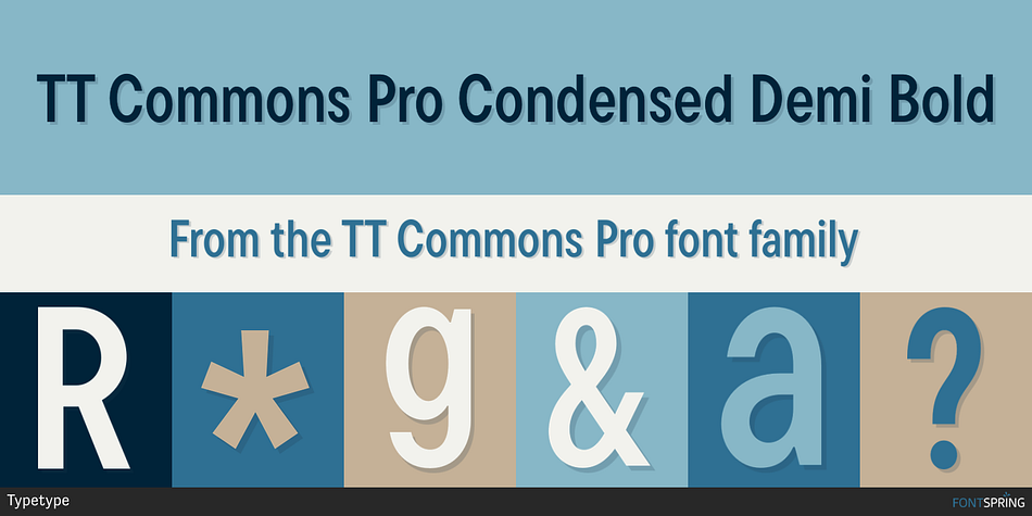 TT Commons Pro Condensed Demi Bold Font