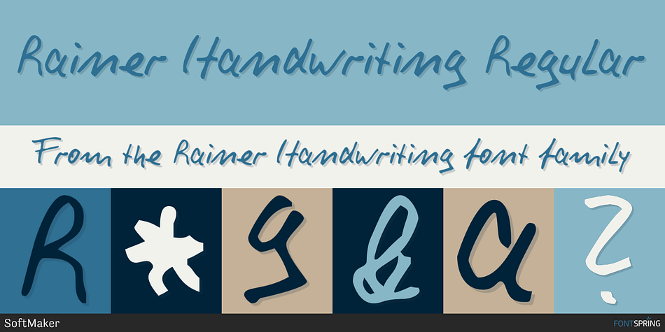 Rainer Handwriting Regular Font