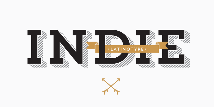 Is a typeface designed to be used without need to add anything external to it, because it has all components required for this.