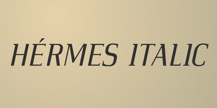 HERMES font family sample image.