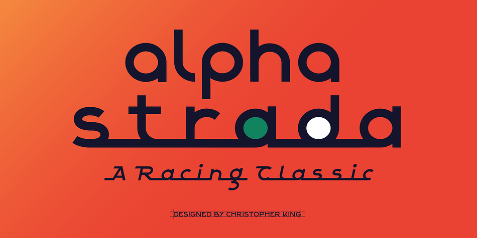 Highlighting the Alpha Strada font family.