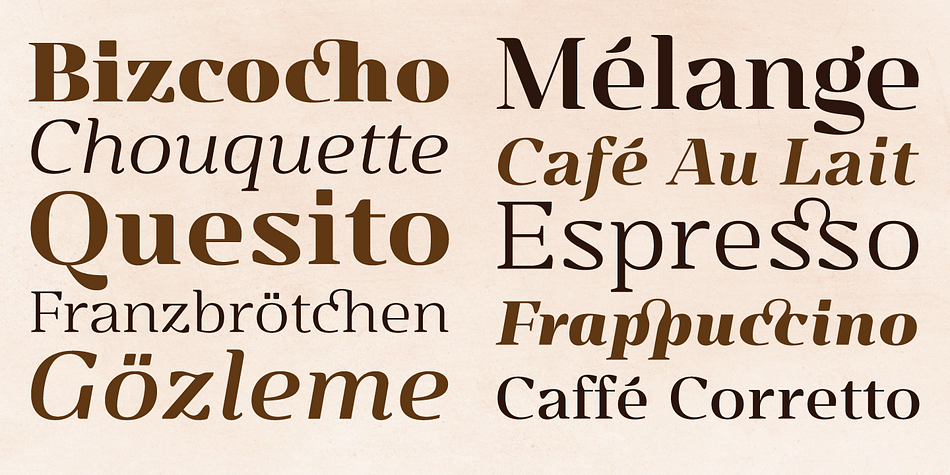 Emphasizing the favorited Ounce font family.