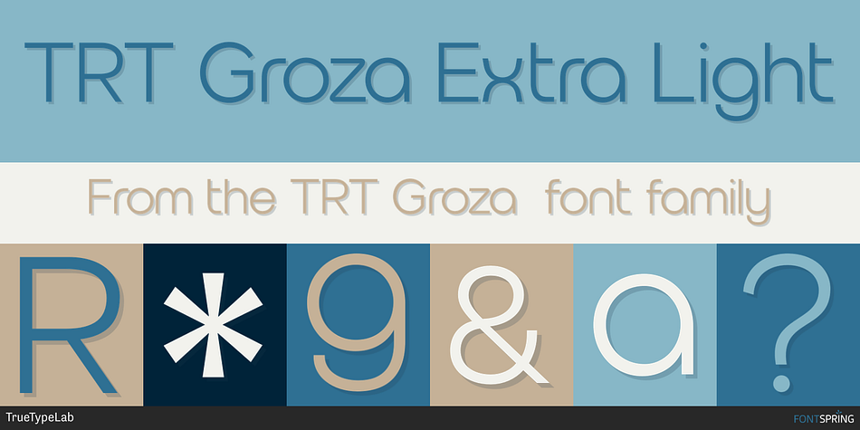 TRT Groza Extra Light Font