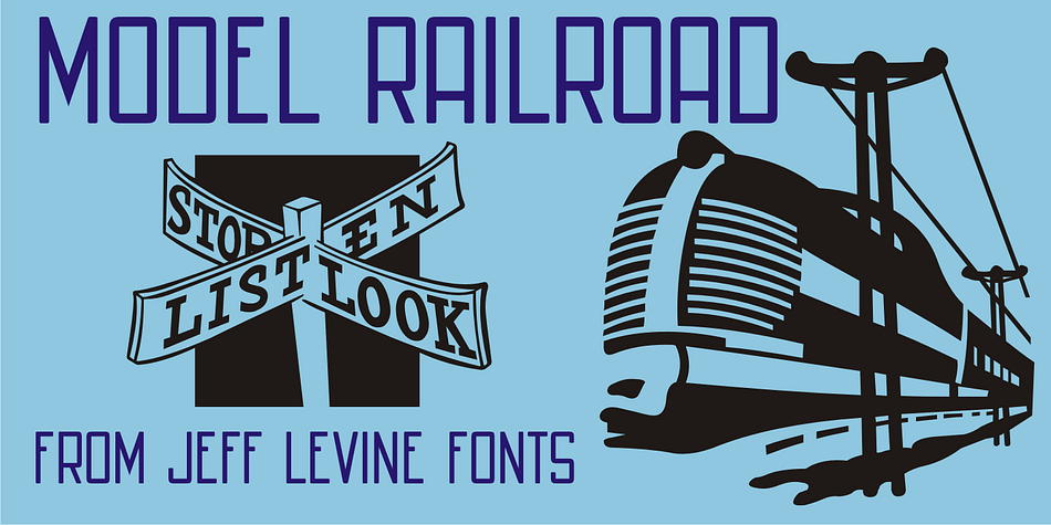The block style lettering with rounded corners found on a package for model railroad kit parts was the inspiration for Model Railroad JNL.