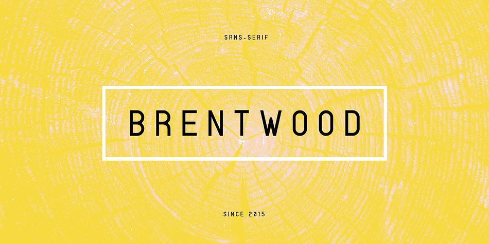 Brentwood is a clean and modern display typeface.