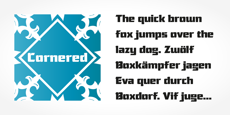 Cornered is a  single  font family.
