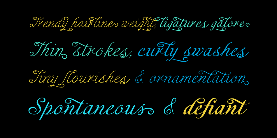 The face has bit more character than most high contrast script faces and attracts your readers eye.