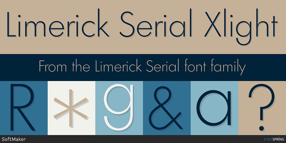 Limerick Serial Xlight Font